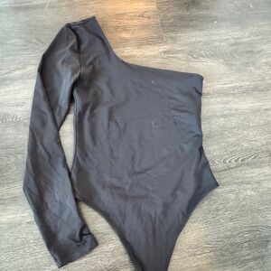 Babaton contour black One-Shoulder bodysuit